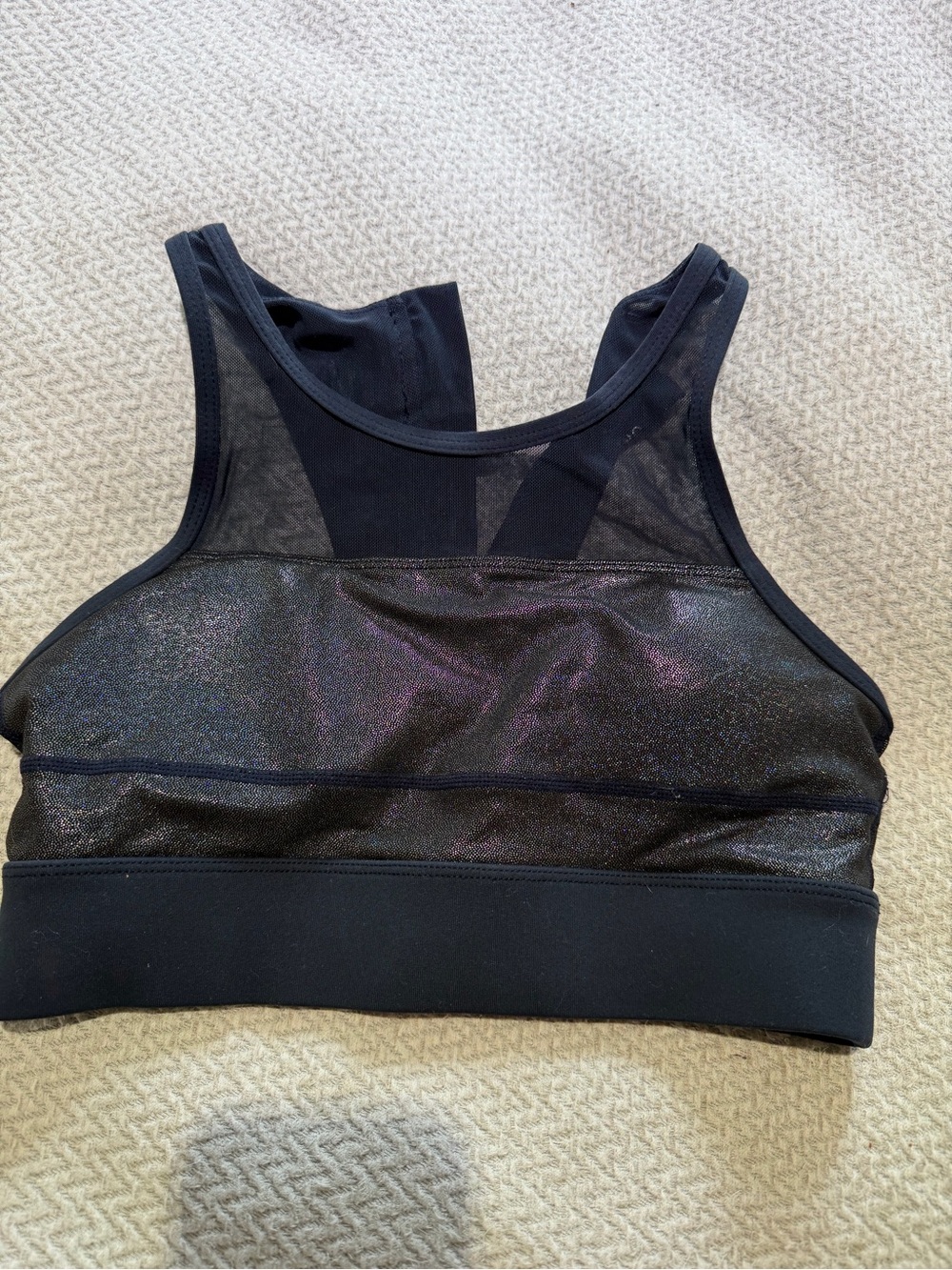 ZYIA Blue Iridescent High-Neck Sports Bra